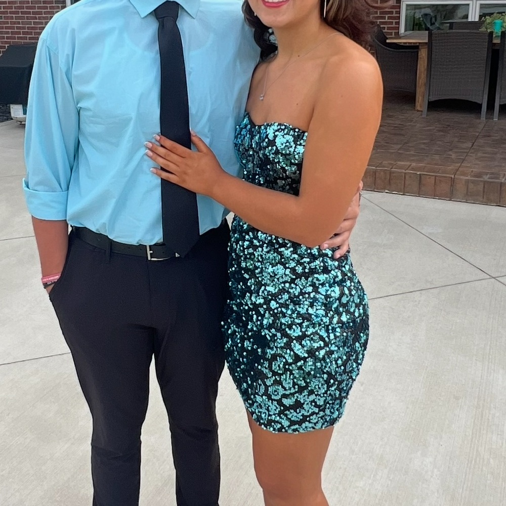 As U Wish Elegant Teal Dress